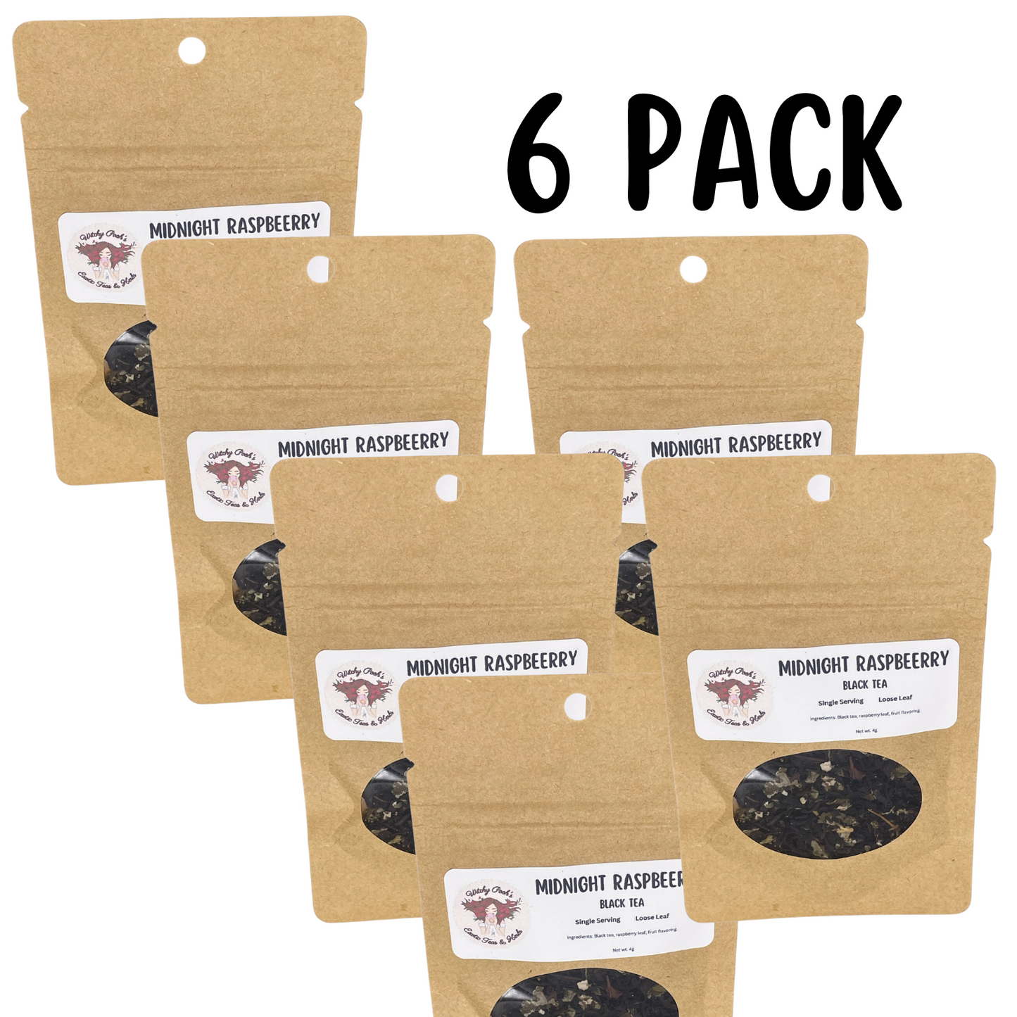 Witchy Pooh's Midnight Raspberry Loose Leaf Raspberry Flavored Black Tea