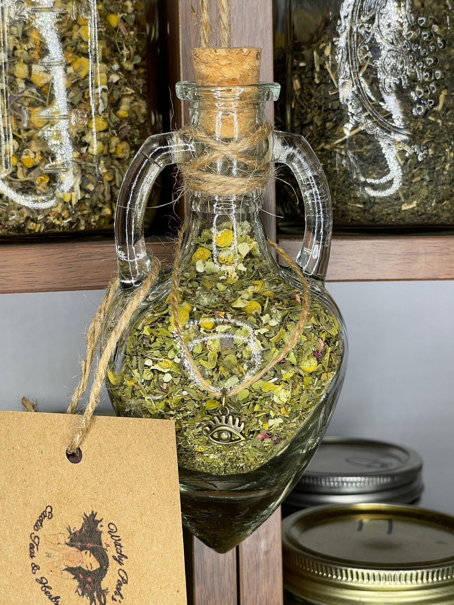 Witchy Pooh's Lucid Dreaming Herbal Loose Leaf Tea in Hanging Jars