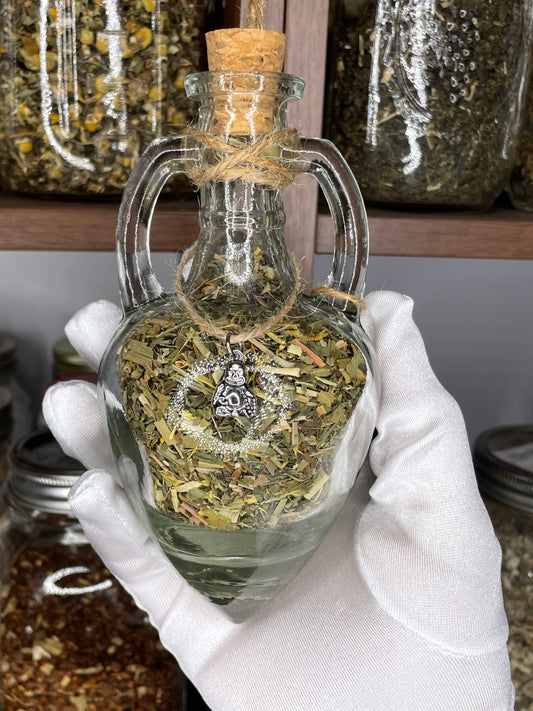 Witchy Pooh's Wisdom Herbal Loose Leaf Tea in Hanging Jars