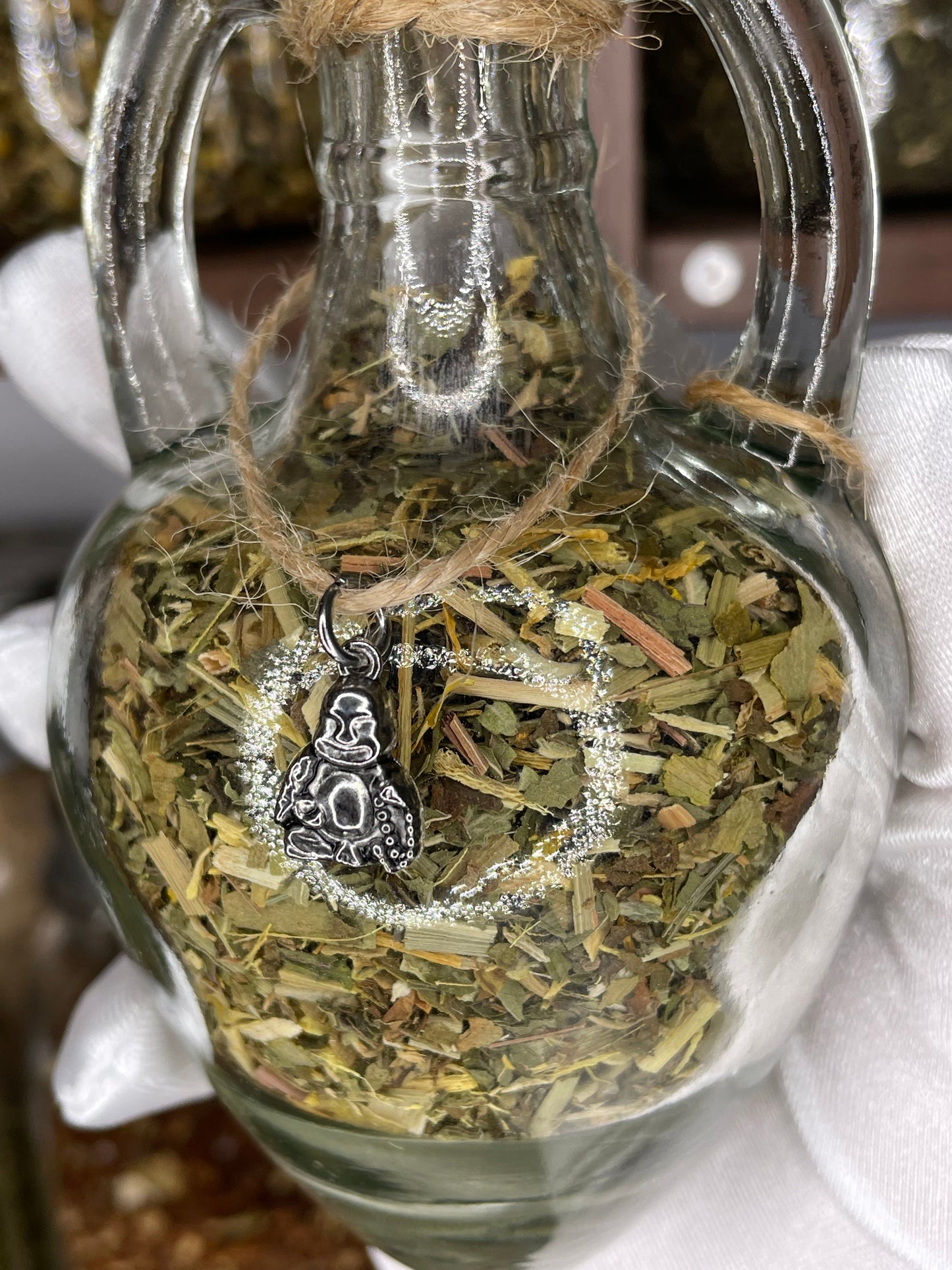 Witchy Pooh's Wisdom Herbal Loose Leaf Tea in Hanging Jars