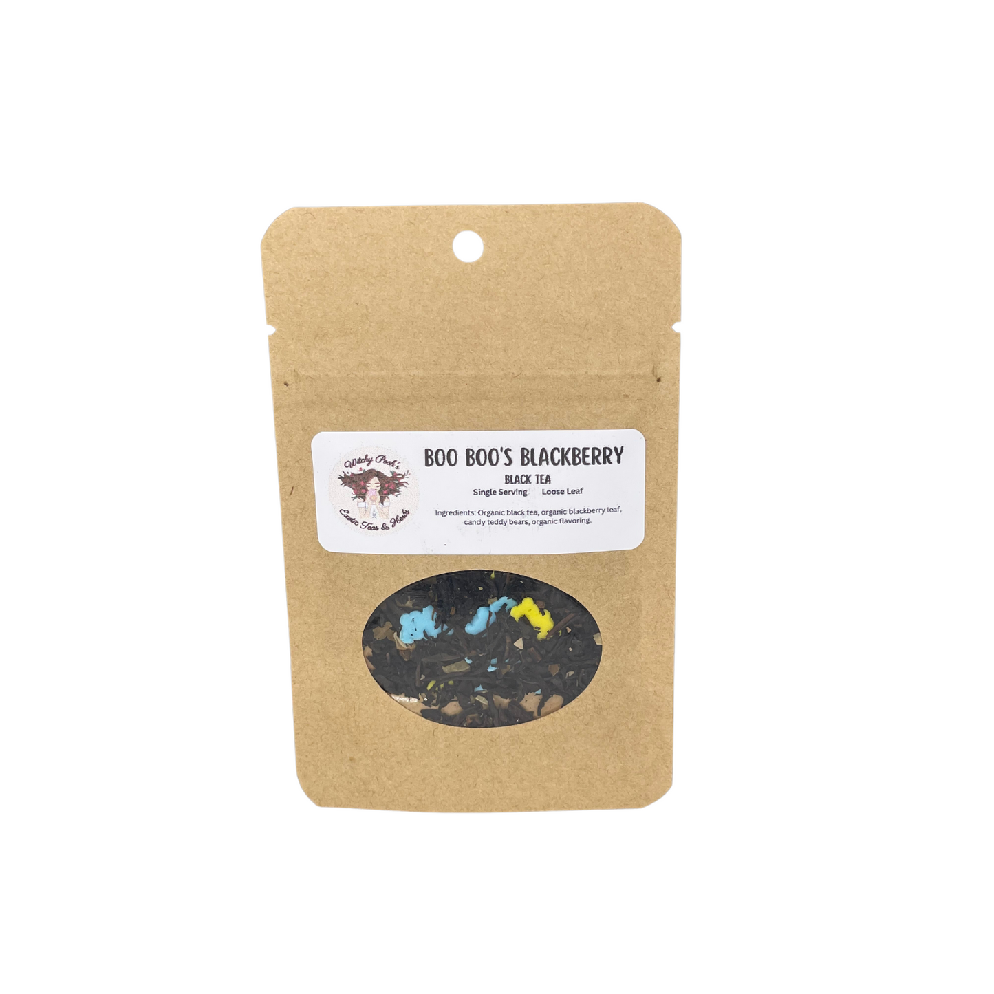 Witchy Pooh's Boo Boo's Blackberry Loose Leaf Black Tea with Candy Teddy Bears