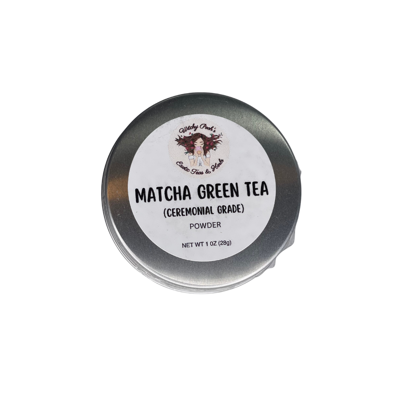 Witchy Pooh's Matcha Green Tea Powder, Ceremonial Grade, High Quality, Vibrate Green Color