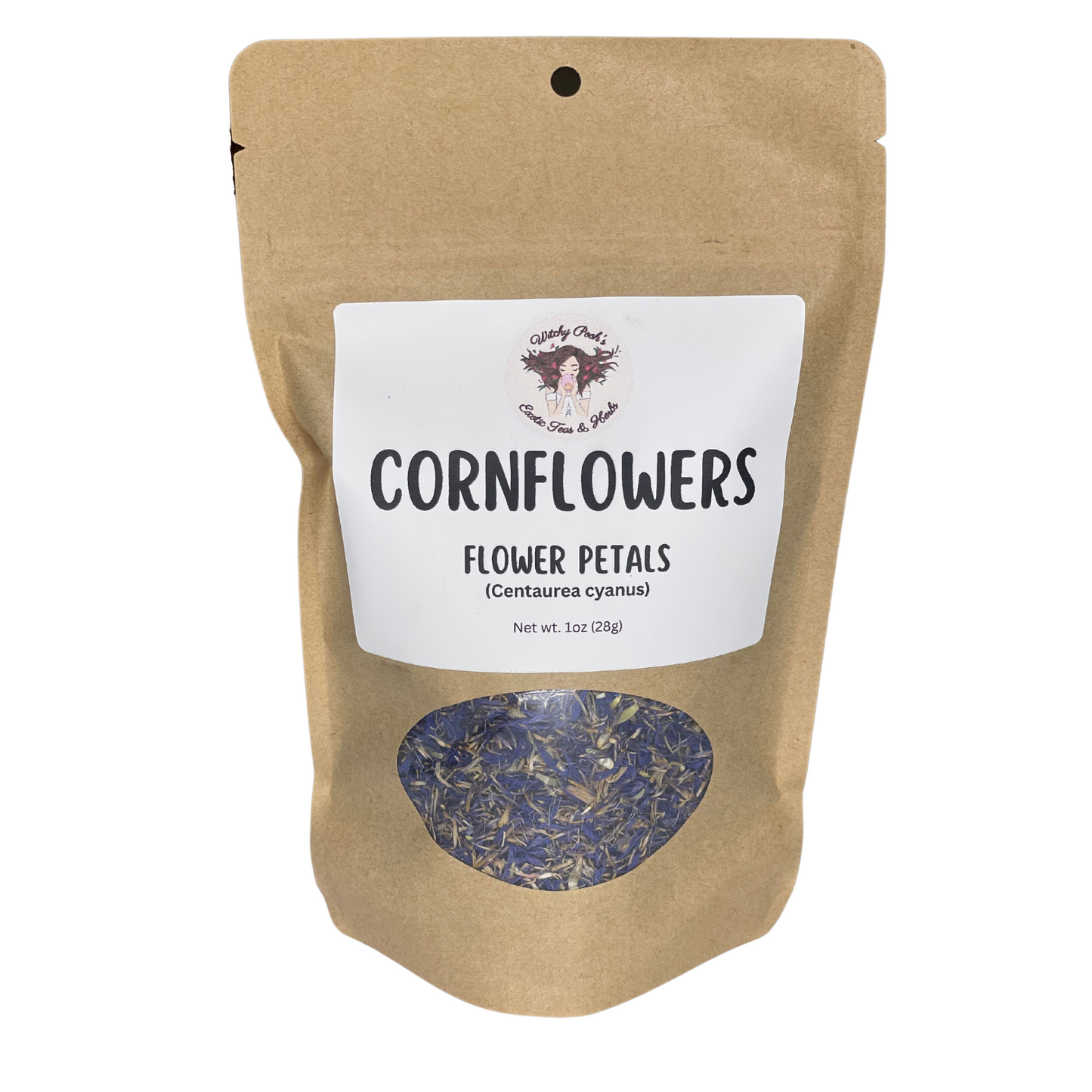 Witchy Pooh's Cornflowers Petals Loose Leaf Herbal Blue Tea, Caffeine Free