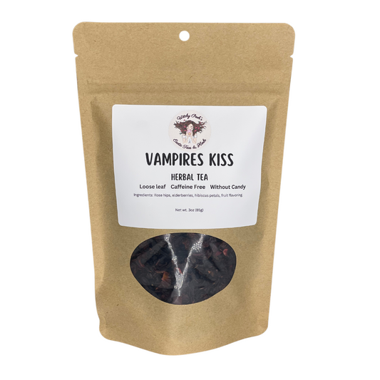 Witchy Pooh's Vampire's Kiss Loose Leaf Elderberry Fruit Herbal Tea, Caffeine Free