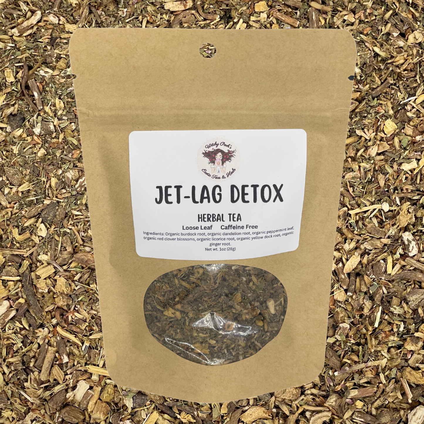 Witchy Pooh's Jet-Lag Relief Loose Leaf Detox Tea, Caffeine Free