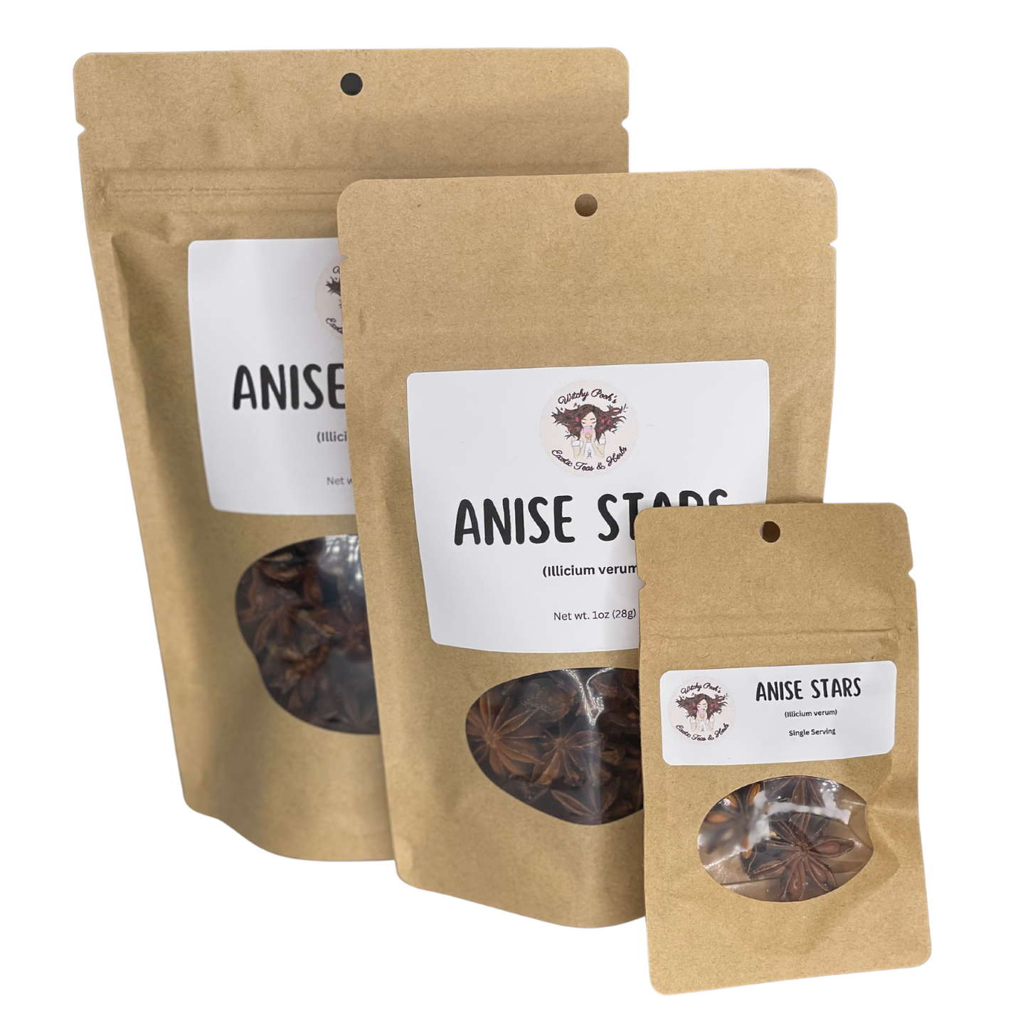 Witchy Pooh's Anise Stars Whole High Quality Strong Smell for Simmer Pots, Cooking and Ritual