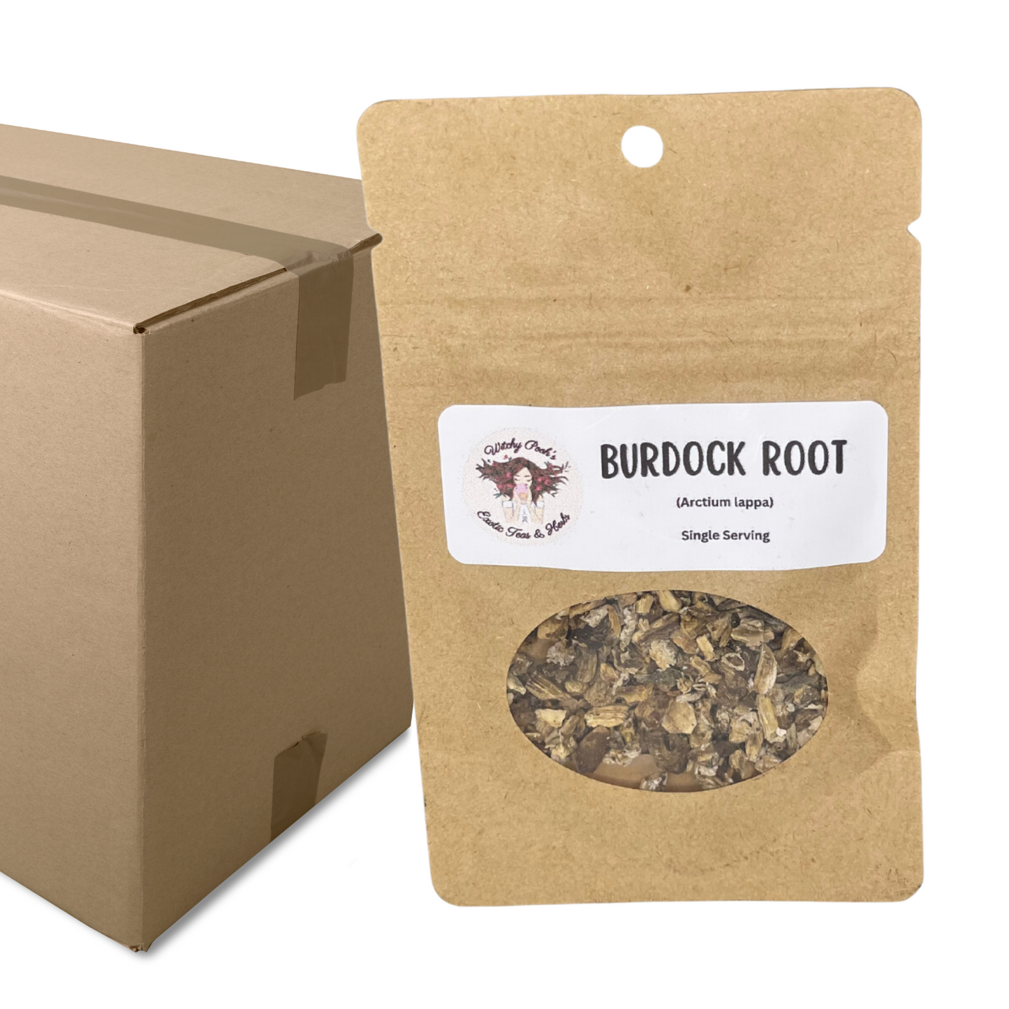 Witchy Pooh's Burdock Root Dried Pieces of Root For Detoxification and Hex Breaking Rituals