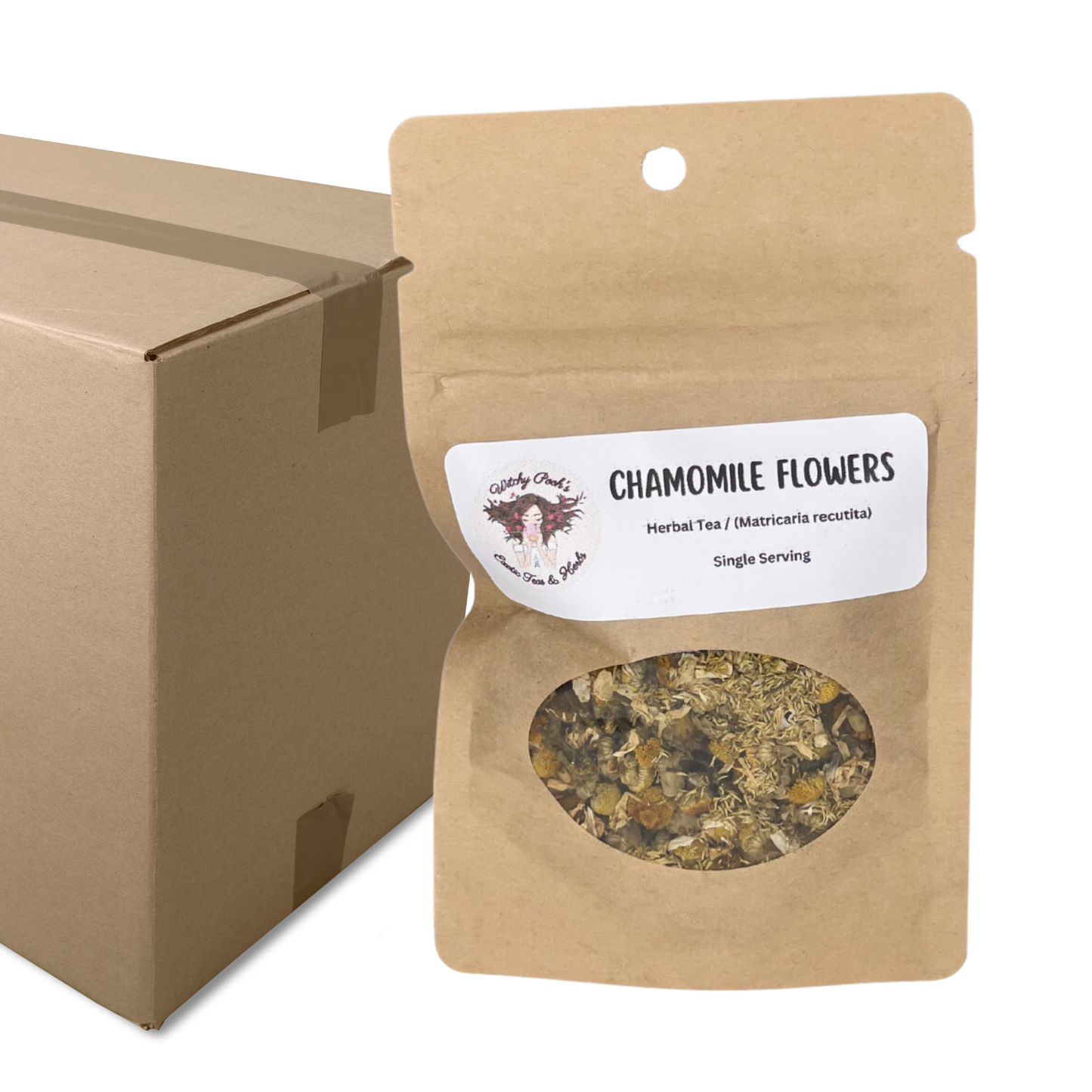 Witchy Pooh's Chamomile Flowers Loose Leaf Herbal Tea, Caffeine Free