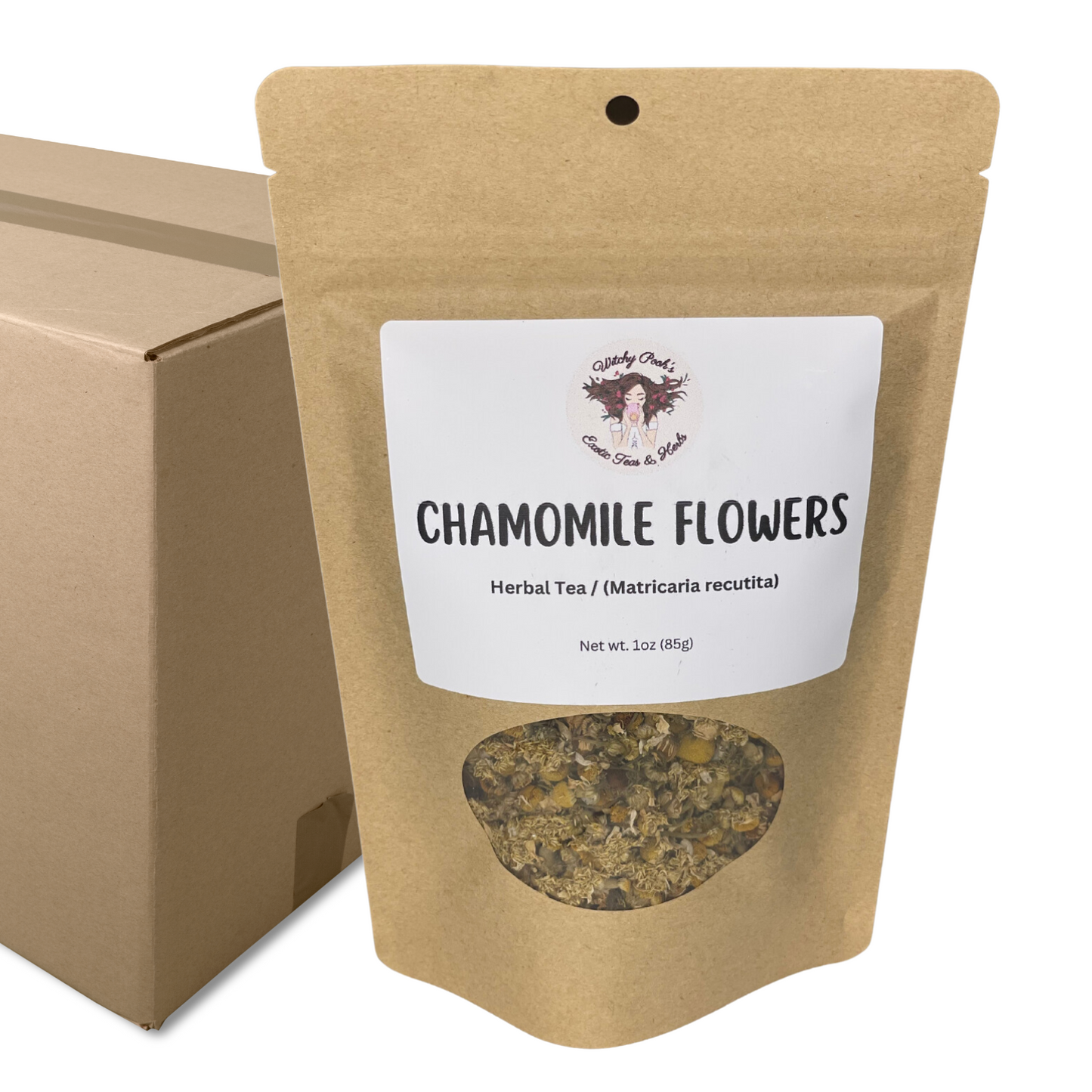 Witchy Pooh's Chamomile Flowers Loose Leaf Herbal Tea, Caffeine Free