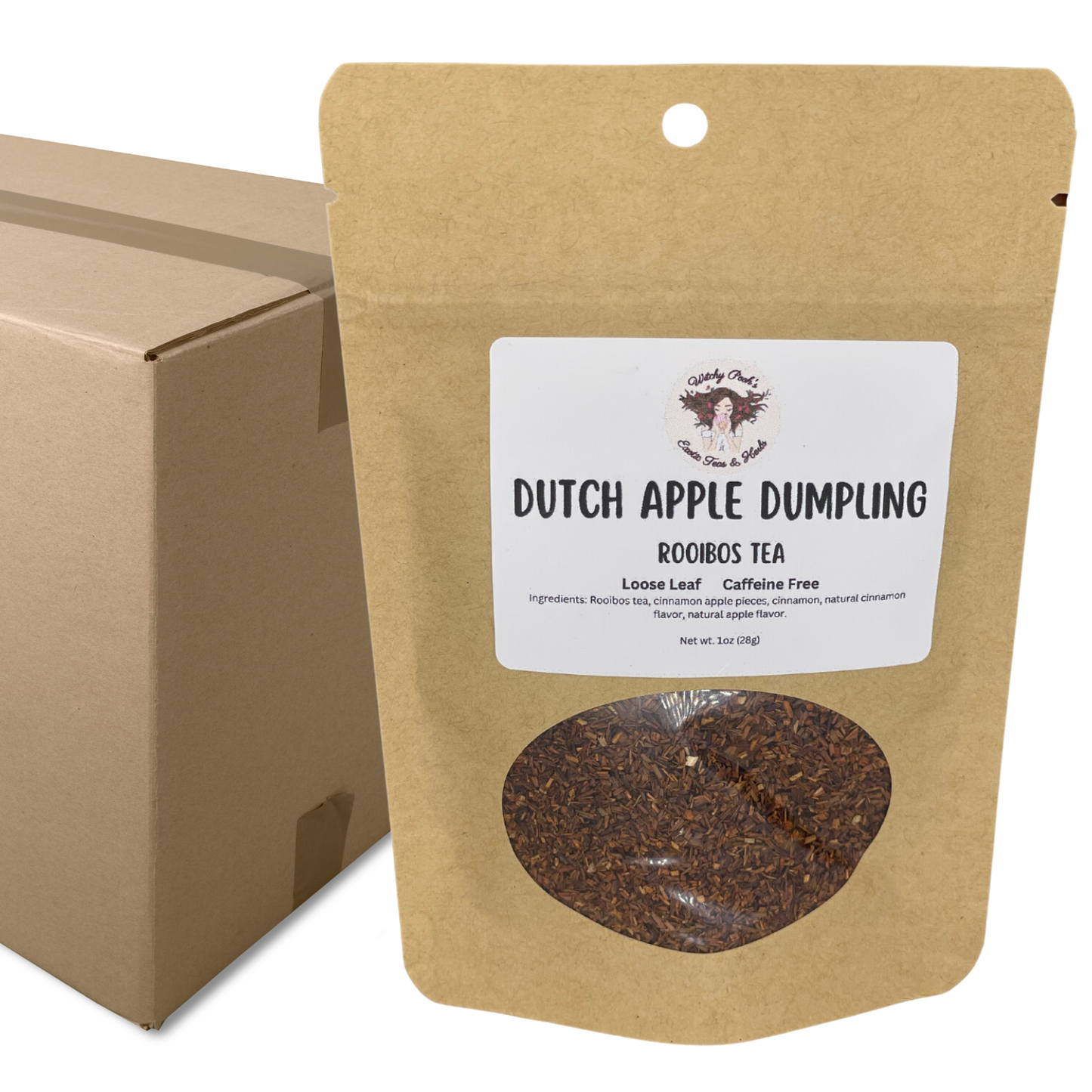 Witchy Pooh's Dutch Apple Dumpling Loose Leaf Herbal Apple Fruit Rooibos Tea, Caffeine Free