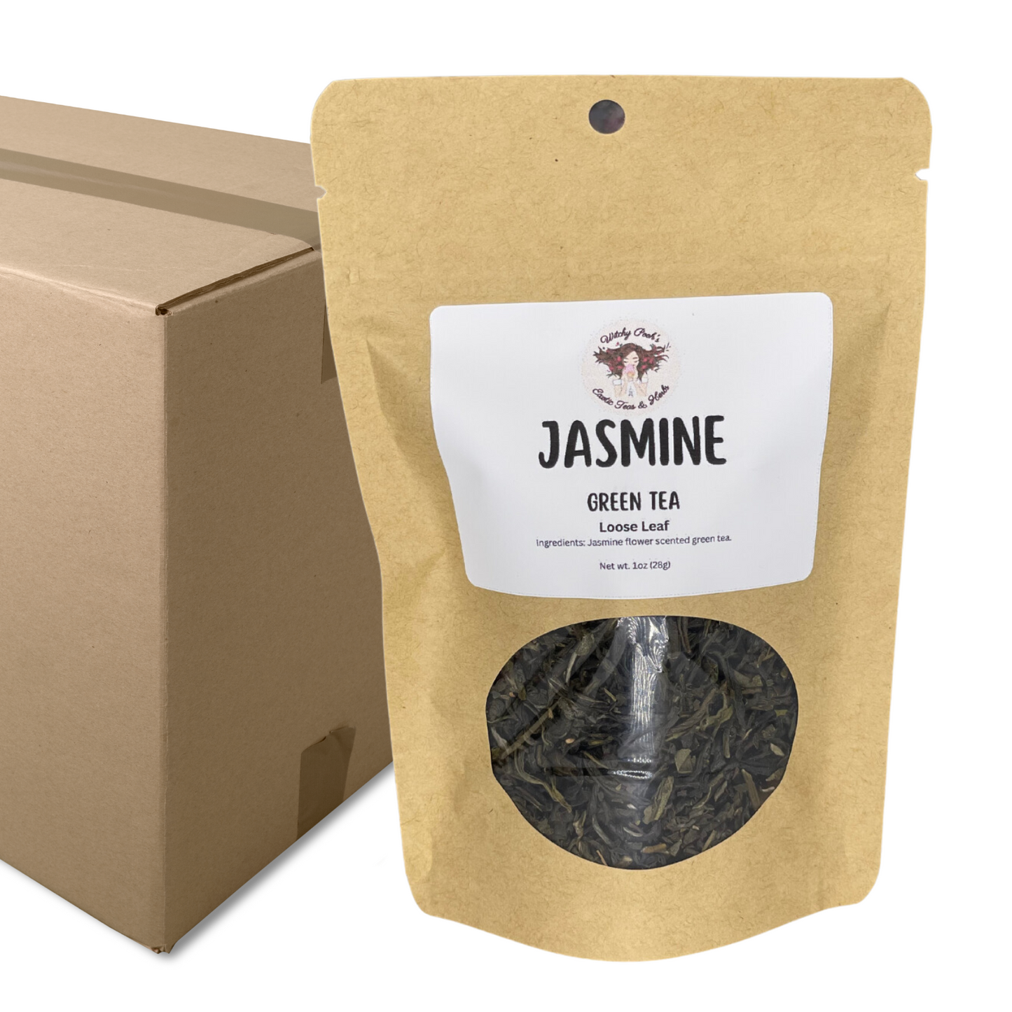 Witchy Pooh's Jasmine Scented Loose Leaf Sencha Green Tea