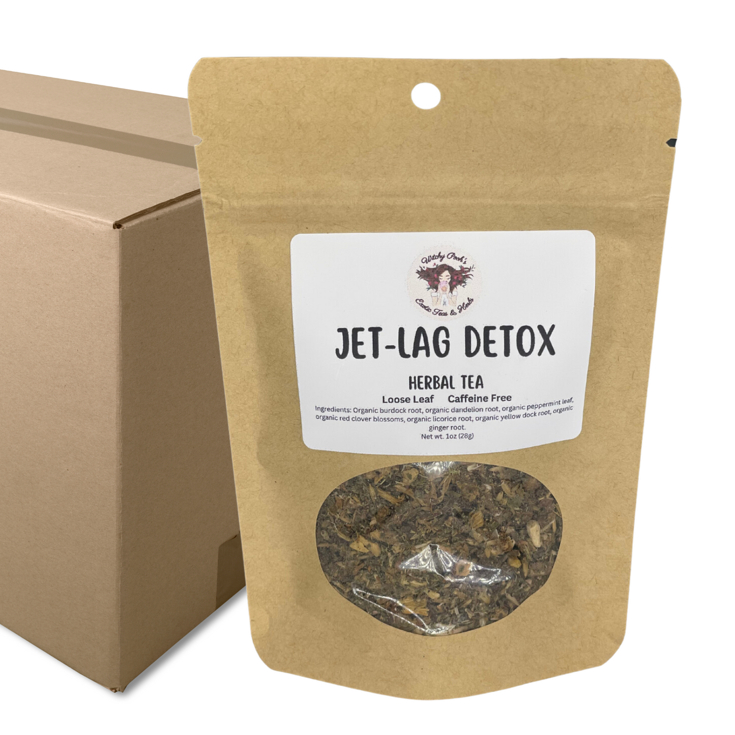 Witchy Pooh's Jet-Lag Relief Loose Leaf Detox Tea, Caffeine Free