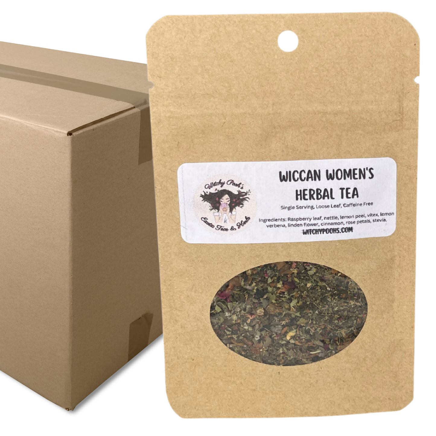 Witchy Pooh's Wiccan Women's Loose Leaf Herbal Tea, Caffeine Free