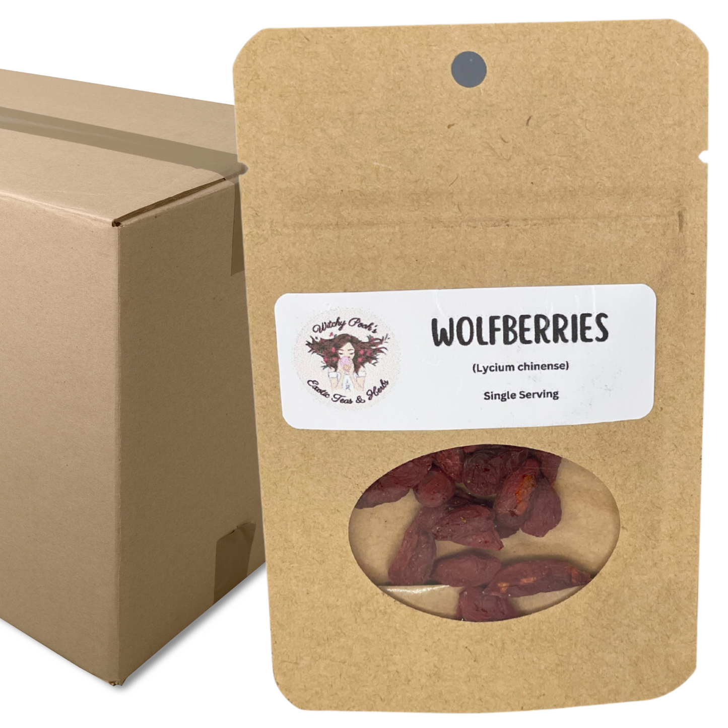 Witchy Pooh's Wolfberries, Goji Berries, Whole Soft and Chewy Berry Snacks, Trail Mix