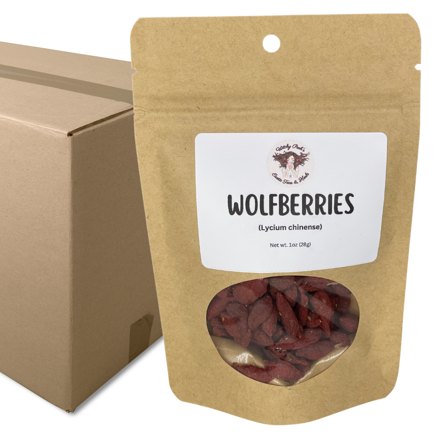 Witchy Pooh's Wolfberries, Goji Berries, Whole Soft and Chewy Berry Snacks, Trail Mix