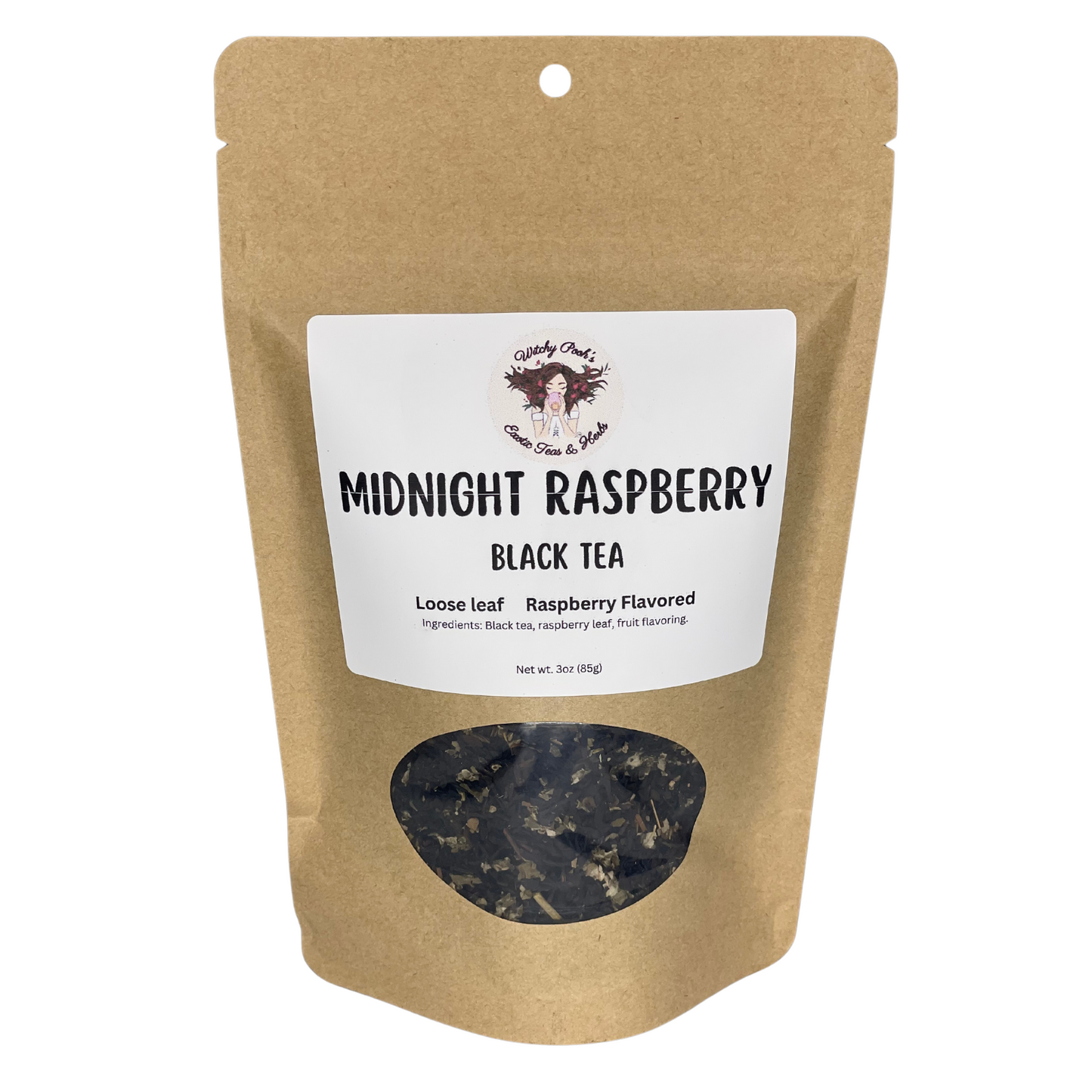 Witchy Pooh's Midnight Raspberry Loose Leaf Raspberry Flavored Black Tea