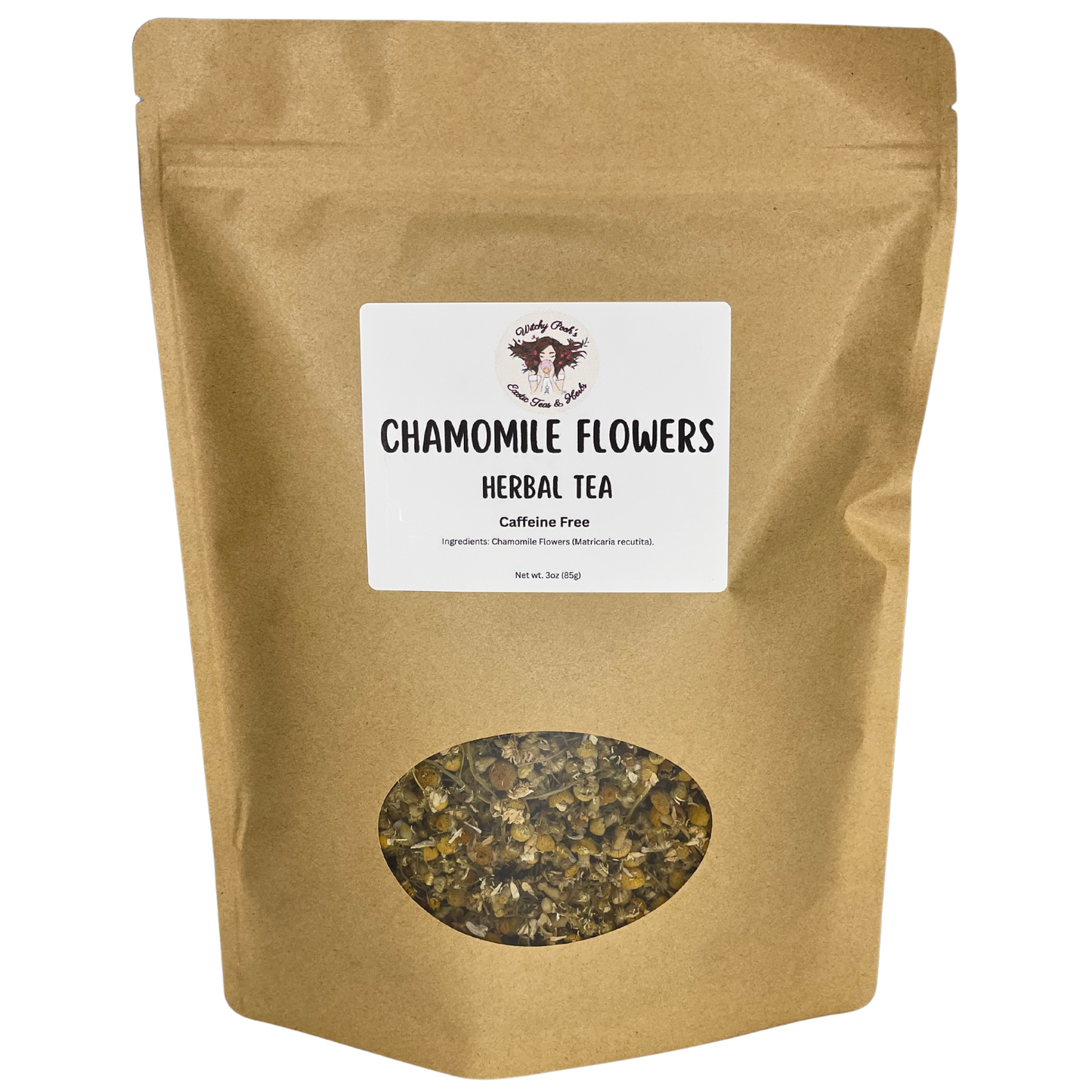 Witchy Pooh's Chamomile Flowers Loose Leaf Herbal Tea, Caffeine Free