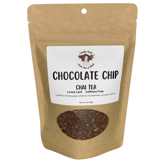 Witchy Pooh's Chocolate Chip Chai Loose Leaf Rooibos Herbal Tea with Real Chocolate Chips!