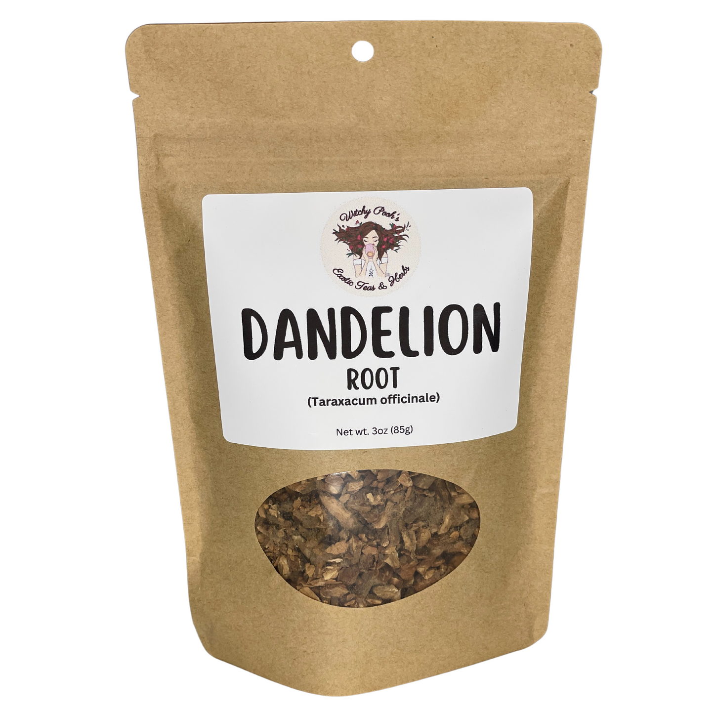 Witchy Pooh's Dandelion Root Loose Leaf Herbal Tea for Purification Rituals and Healing Ceremonies