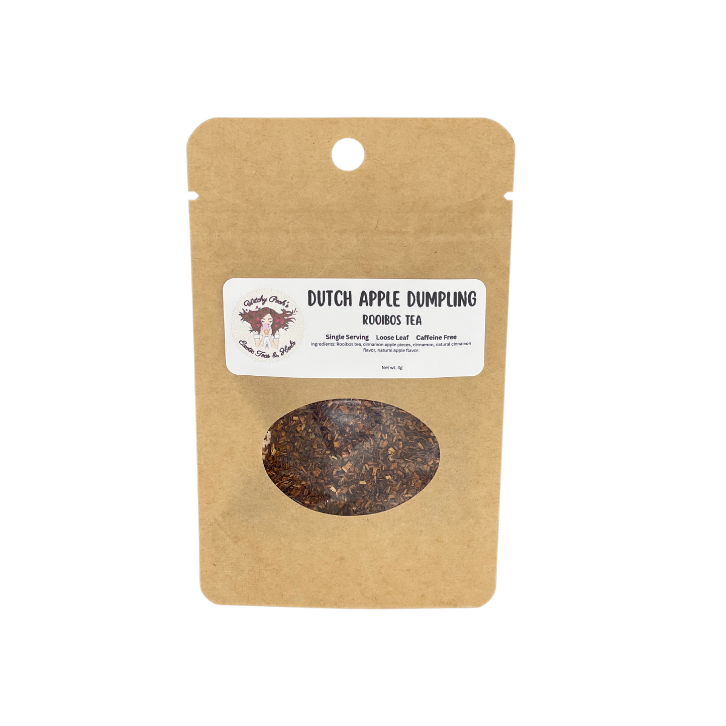 Witchy Pooh's Dutch Apple Dumpling Loose Leaf Herbal Apple Fruit Rooibos Tea, Caffeine Free