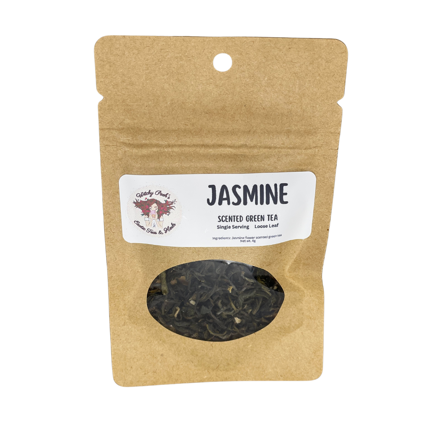 Witchy Pooh's Jasmine Scented Loose Leaf Sencha Green Tea