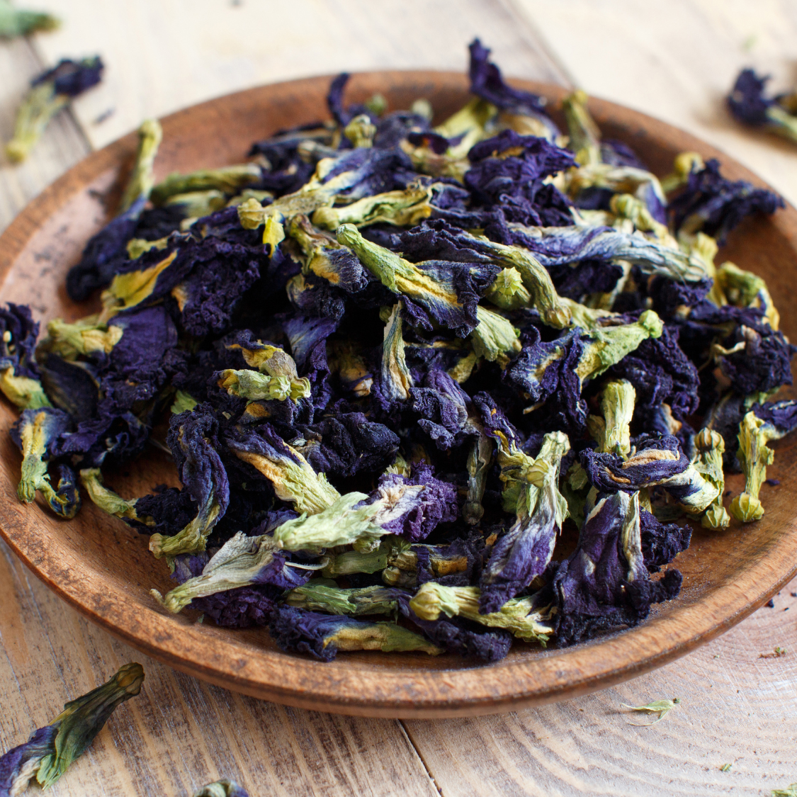 Witchy Pooh's Butterfly Pea Flower Loose Leaf Herbal Blue Colored Tea, Add Lime to Turn Purple!