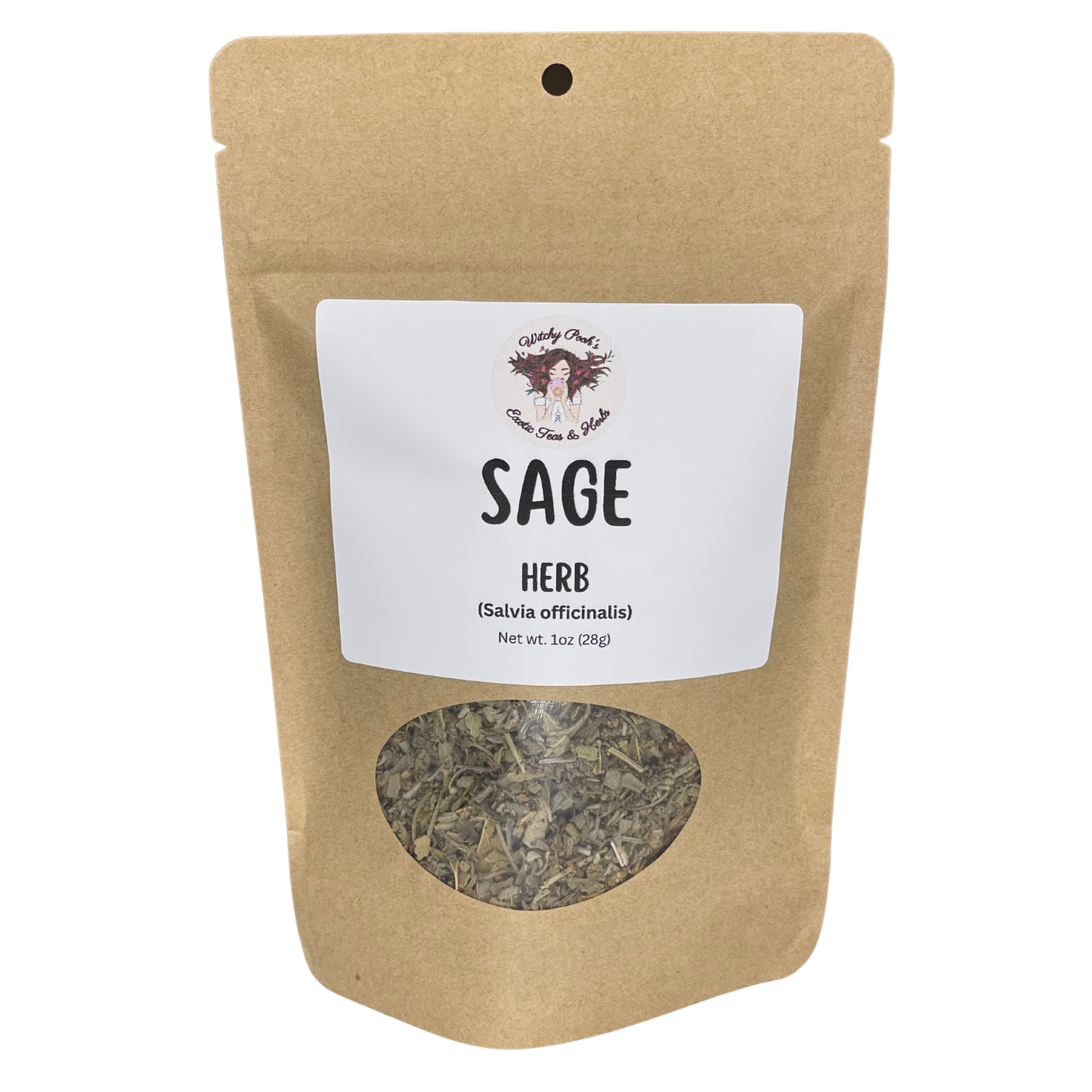 Witchy Pooh's Sage Herb For Clearing Negative Energy Smudging and Air Purification of a Space