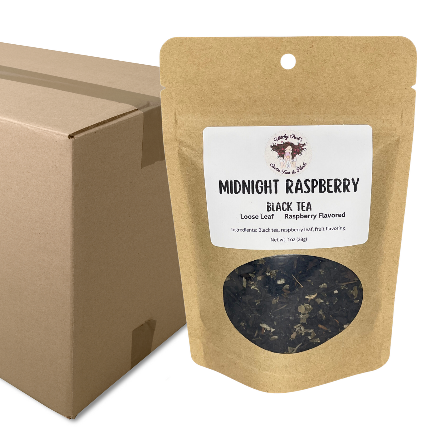 Witchy Pooh's Midnight Raspberry Loose Leaf Raspberry Flavored Black Tea