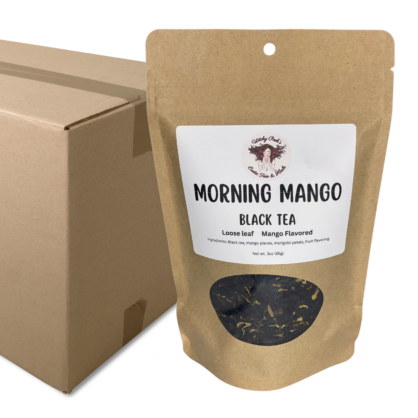 Witchy Pooh's Morning Mango Loose Leaf Mango Fruit Flavored Black Tea