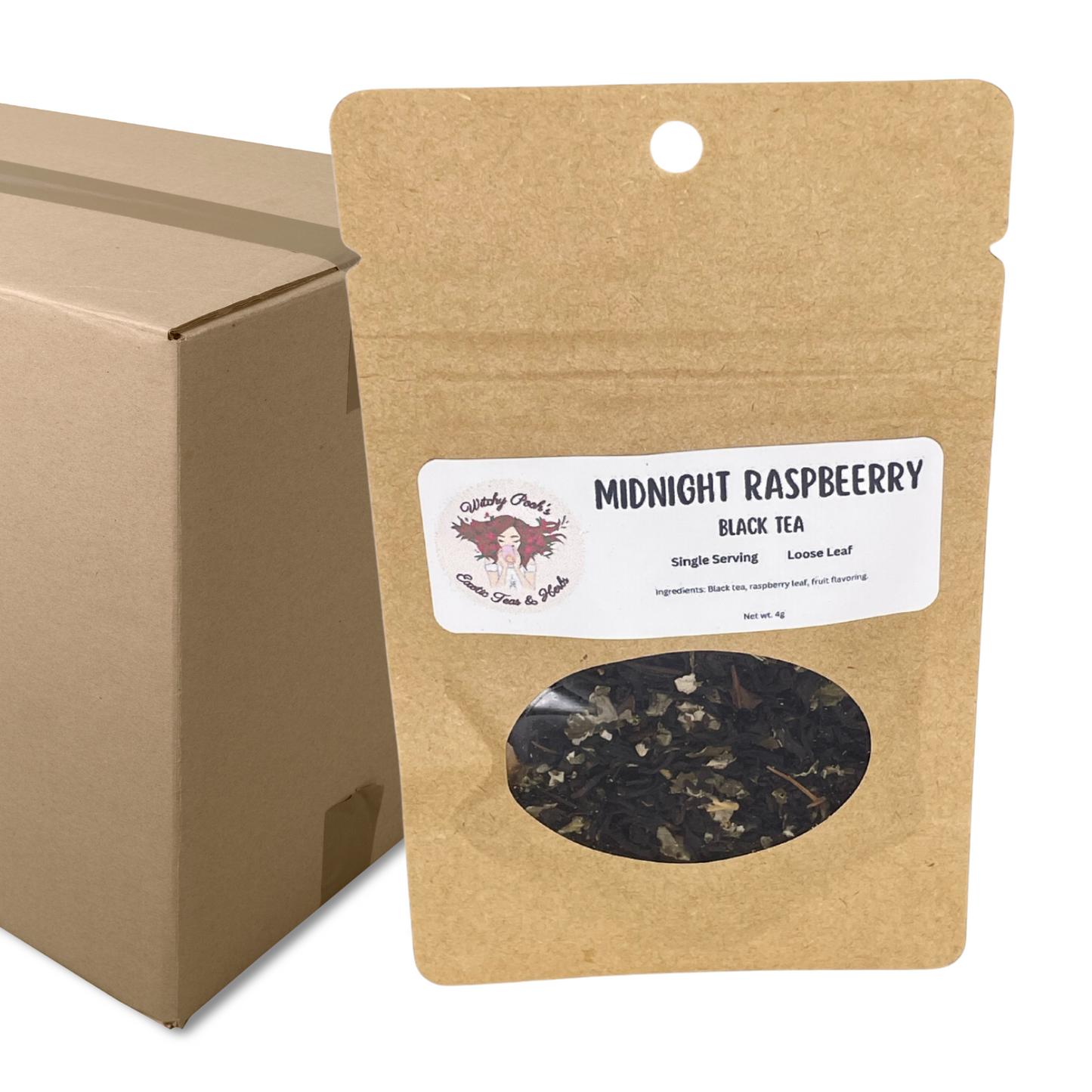 Witchy Pooh's Midnight Raspberry Loose Leaf Raspberry Flavored Black Tea