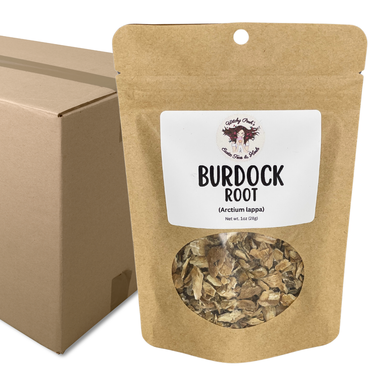 Witchy Pooh's Burdock Root Dried Pieces of Root For Detoxification and Hex Breaking Rituals