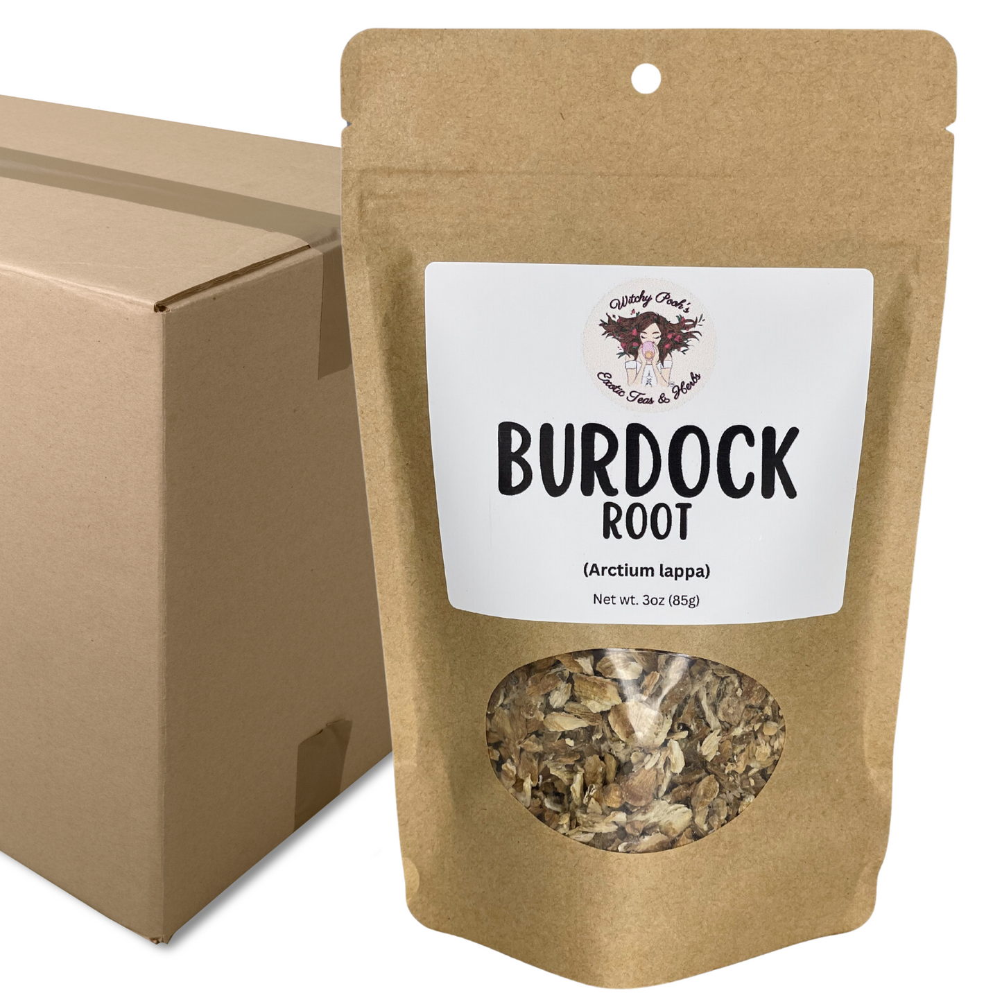 Witchy Pooh's Burdock Root Dried Pieces of Root For Detoxification and Hex Breaking Rituals