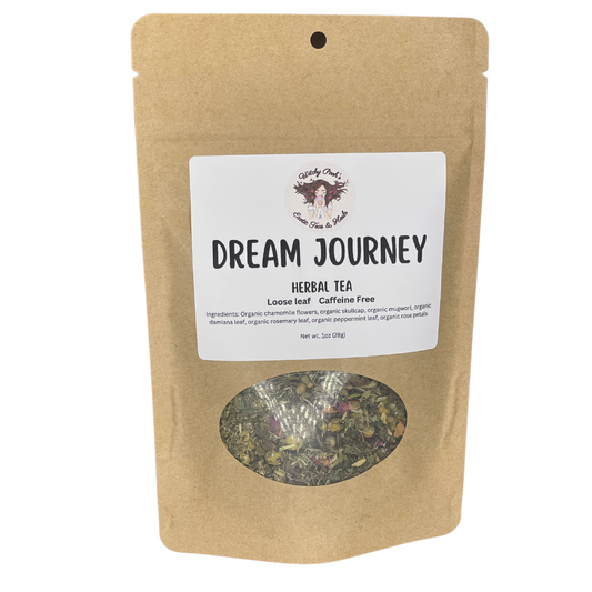 Witchy Pooh's Dream Journey Loose Leaf Organic Functional Tea to Sleep and Enhance Dreaming, Caffeine Free