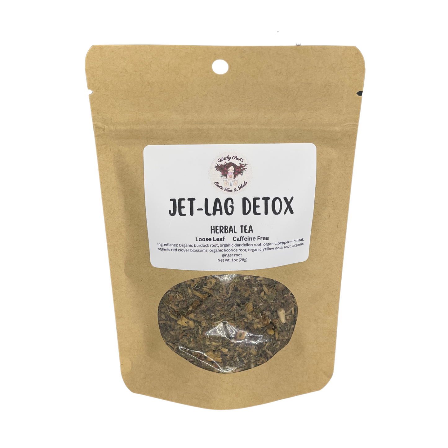 Witchy Pooh's Jet-Lag Relief Loose Leaf Detox Tea, Caffeine Free